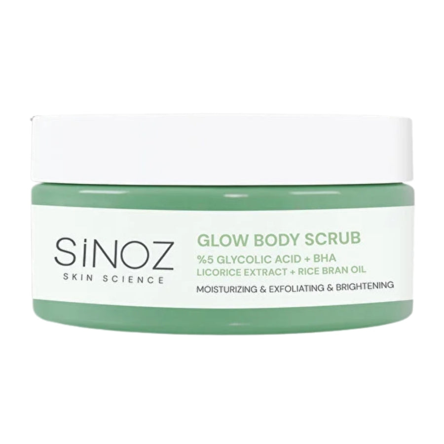 Gommage corporel éclat à l'acide glycolique 5% Sinoz Glow 200g