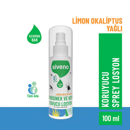 Lotion protectrice en spray Siveno à l'eucalyptus citronné 100 ml