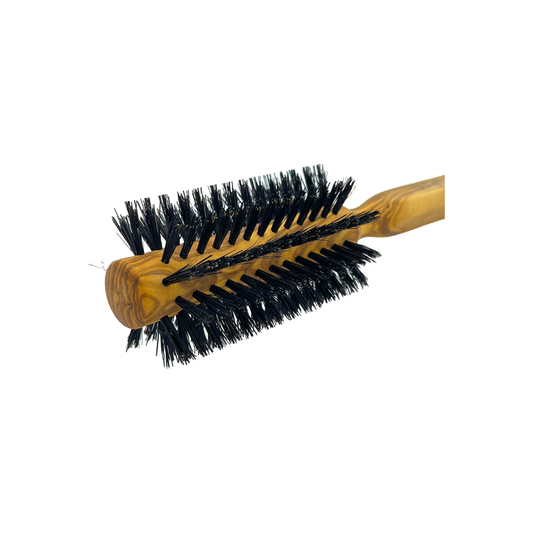 Dural Olive wood round hair brush with boar bristles - 10 rows Hair Brush Pasteur Pharmacy