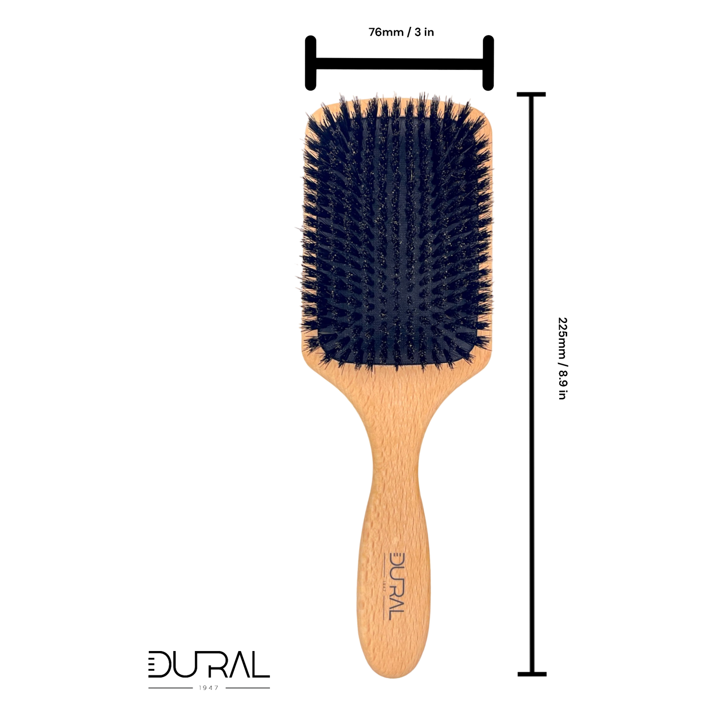Dural Beech Wood wild boar bristles paddle brush Paddle Brush Pasteur Pharmacy