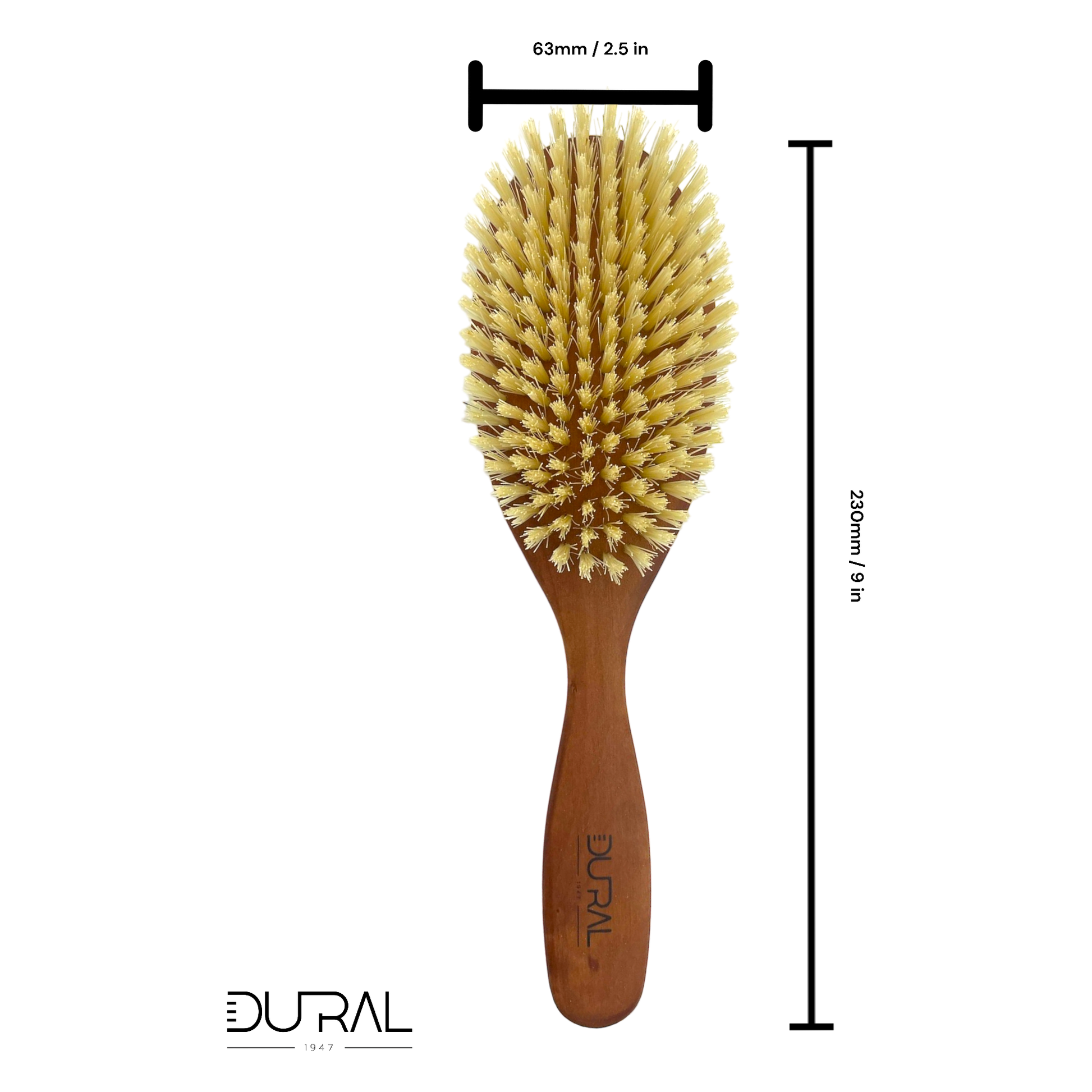 Dural Pear Wood hair brush with light natural bristles - 10 rows Hair Brush Pasteur Pharmacy