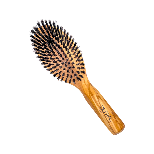 Dural Olive wood boar bristles hair brush - 9 rows Hair Brush Pasteur Pharmacy