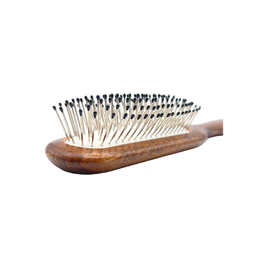 Dural Beech wood rubber cushion hair brush with steel pins and ball tips Hair Brush Pasteur Pharmacy