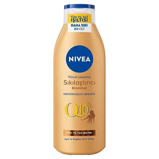 Loción corporal reafirmante y bronceadora Nivea Q10 - Hidratante, dermatológicamente probada - 200 ml