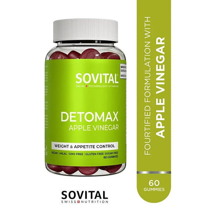 Sovital Detomax Vinaigre de cidre de pomme Soutien métabolique 60 gommes