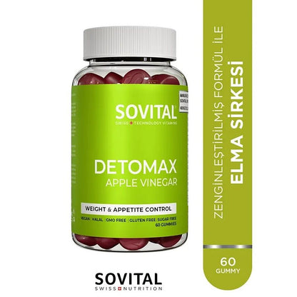 Sovital Detomax Vinaigre de cidre de pomme Soutien métabolique 60 gommes