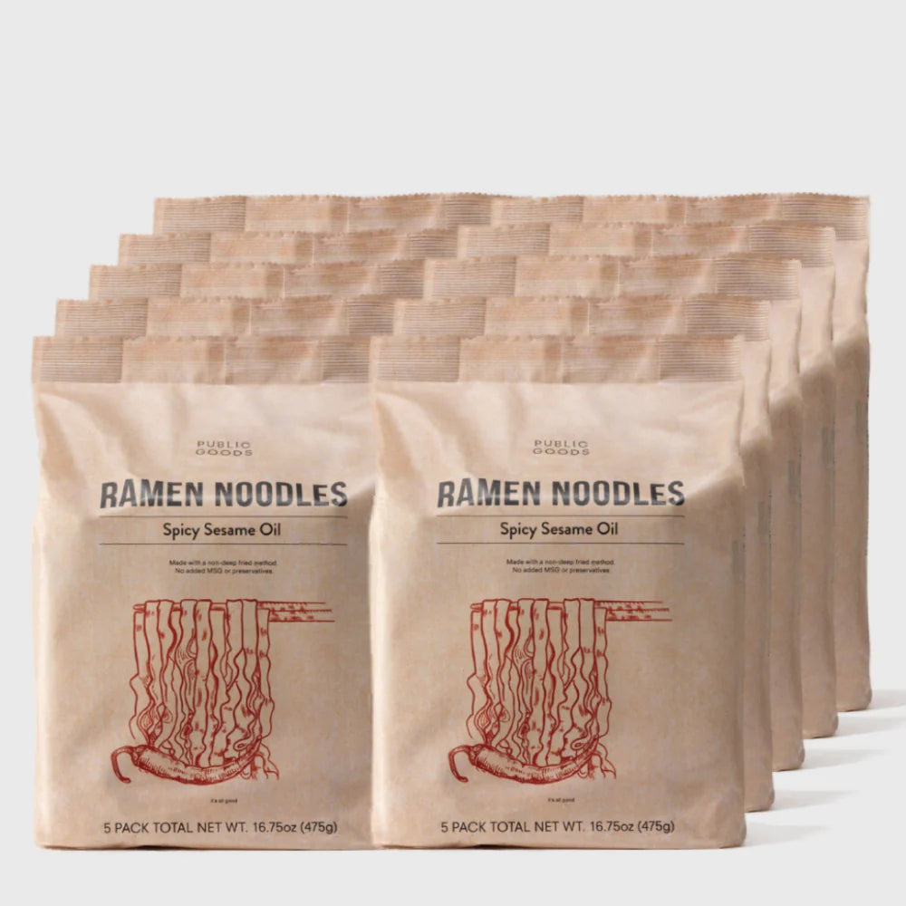 Spicy Sesame Oil Ramen Noodles Grocery Public Goods 50 pack
