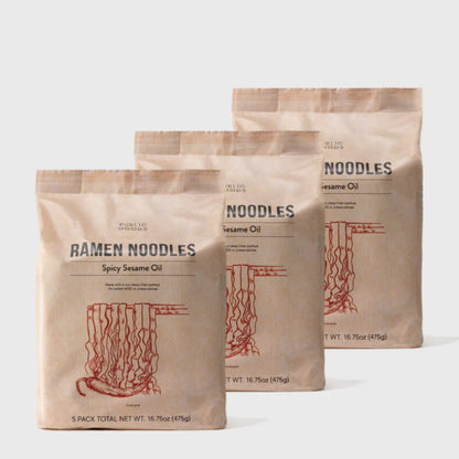Spicy Sesame Oil Ramen Noodles Grocery Public Goods 15 pack