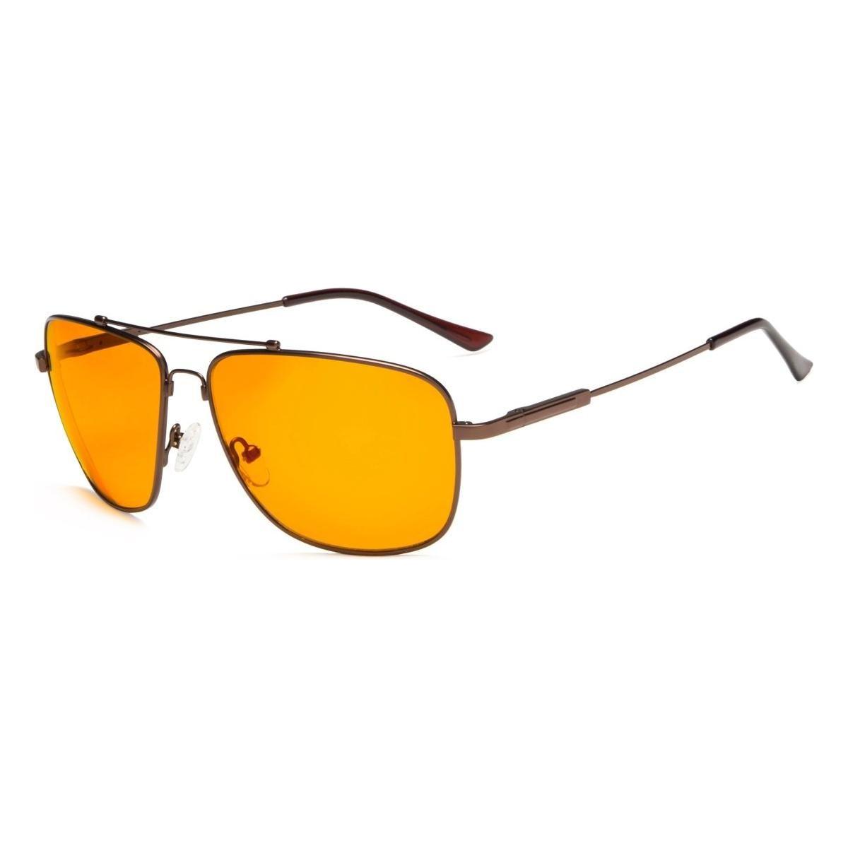 Pilot Blue Light Blocking Eyeglasses DS1801 Eyeglasses Pasteur Pharmacy Brown without magnification