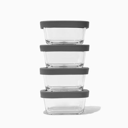 Récipients de conservation en verre carrés