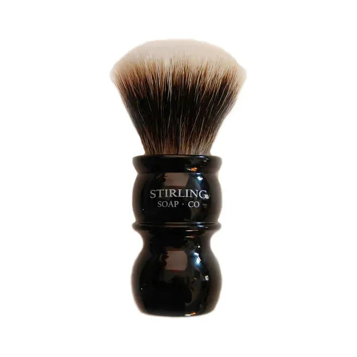 Stirling Soap Co. Black Handle Fan Knot Badger Shaving Brush 24mm x 50mm Shaving Brush Pasteur Pharmacy