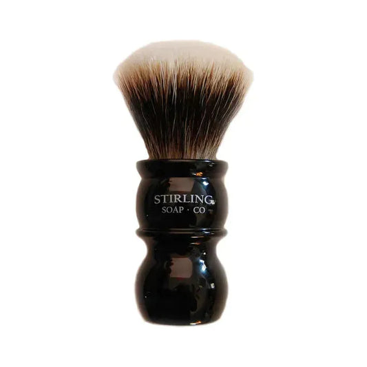 Stirling Soap Co. Black Handle Fan Knot Badger Shaving Brush 24mm x 50mm Shaving Brush Pasteur Pharmacy