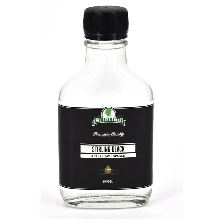 Stirling Soap Co. Stirling Black Shaving Collection Shaving Set Pasteur Pharmacy Aftershave Splash 3.3oz