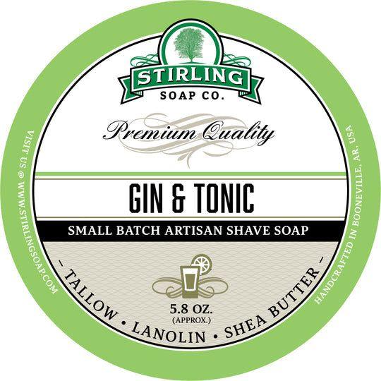 Stirling Soap Co. Gin & Tonic Shaving Collection Shaving Set Pasteur Pharmacy Shaving Soap 5.8oz