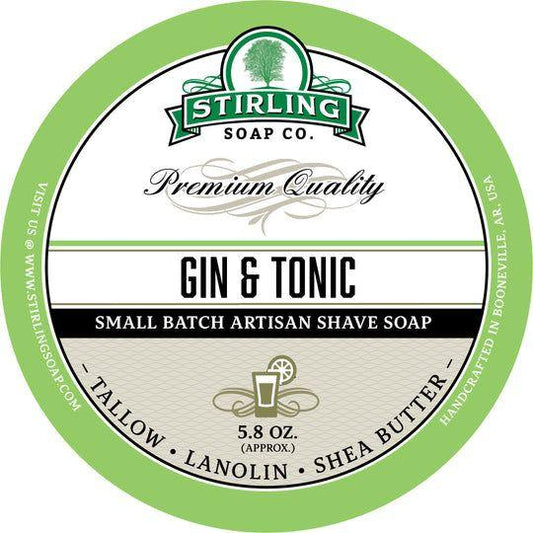 Stirling Soap Co. Gin & Tonic Shaving Collection Shaving Set Pasteur Pharmacy Shaving Soap 5.8oz