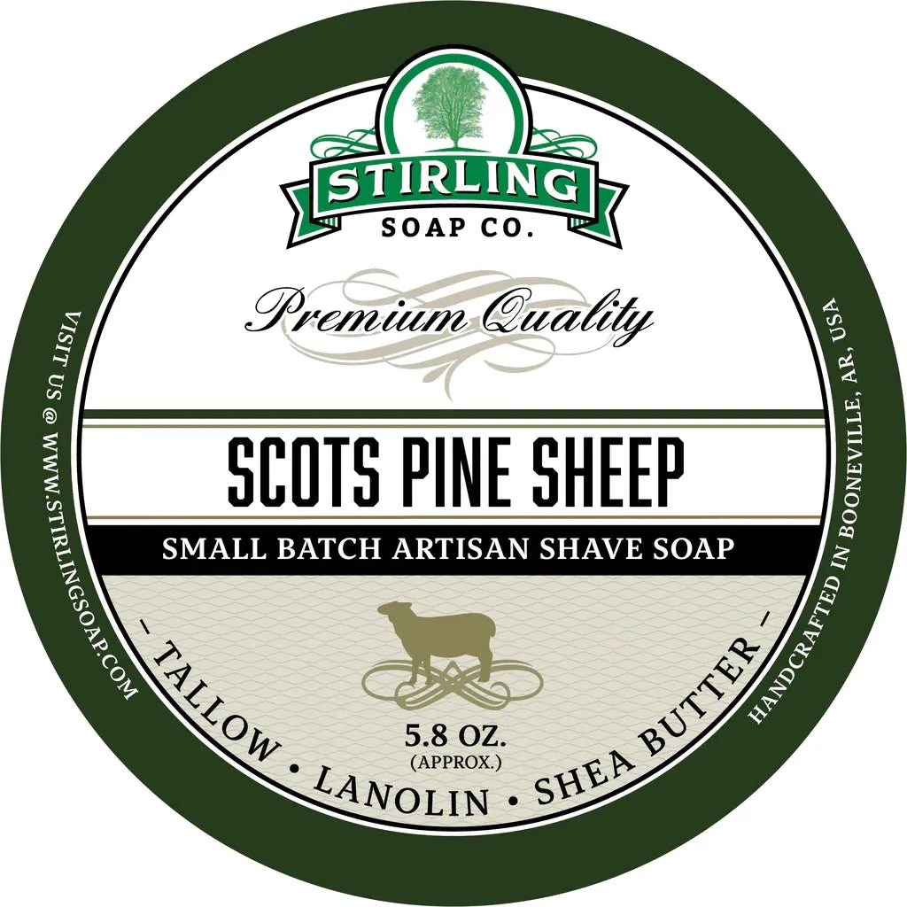 Stirling Soap Co. Scots Pine Shaving Collection Shaving Set Pasteur Pharmacy Shaving Soap 5.8oz