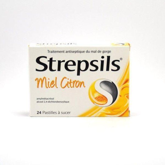 Strepsils Miel Citron Lozenges Sore Throat Relief Pack of 24 Sore Throat Lozenges Pasteur Pharmacy