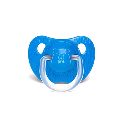 Sucette physiologique en silicone Suavinex Evolution ours bleu marine 6-18 mois