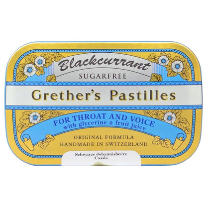 Pastilles sans sucre au cassis Grether's, 106 g