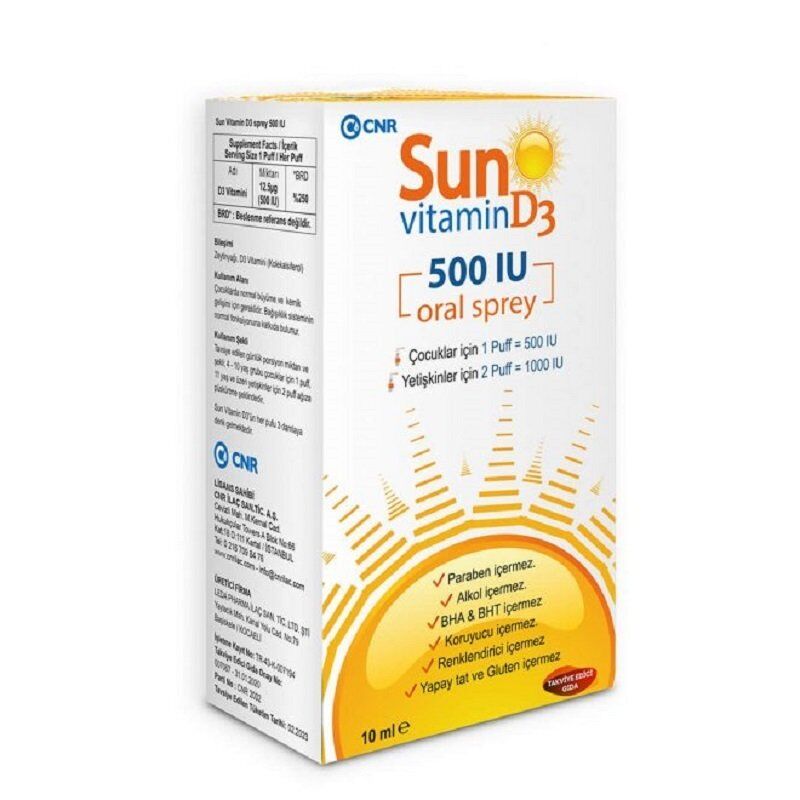 Spray buccal quotidien Cnr Ilac Sun Vitamine D3 500 UI 10 ml