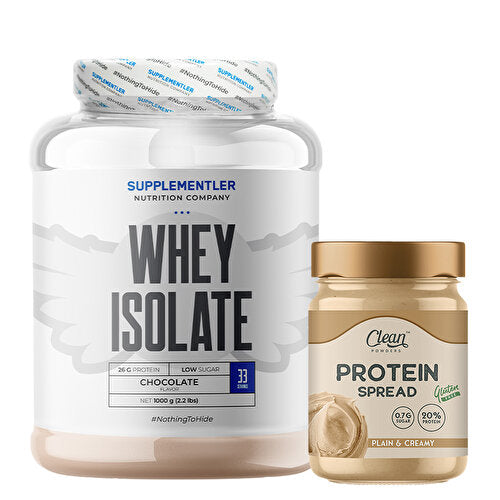 Supplementler.com Isolate Protein 1000 Gr + Clean Powders Protein Spread Hazelnut Cream Combination
