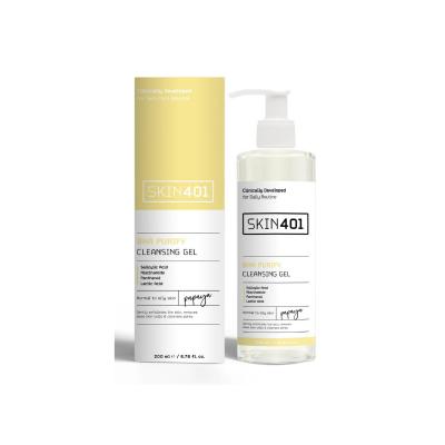 Skin401 BHA Purify Cleansing Gel: Gel limpiador para puntos negros, lavado facial vegano con ácido salicílico para piel grasa y propensa al acné - Limpieza profunda de poros y exfoliante