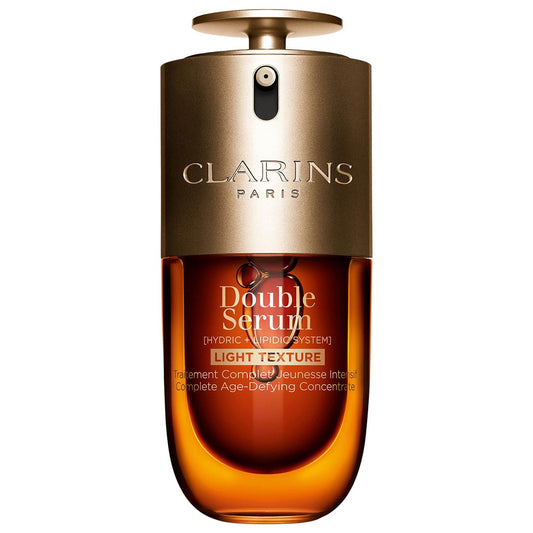 Clarins Double Serum Light Texture: Anti-Aging Serum to Firm Skin, Boost Radiance, Refine Pores & Reduce Wrinkles with Natural Ingredients