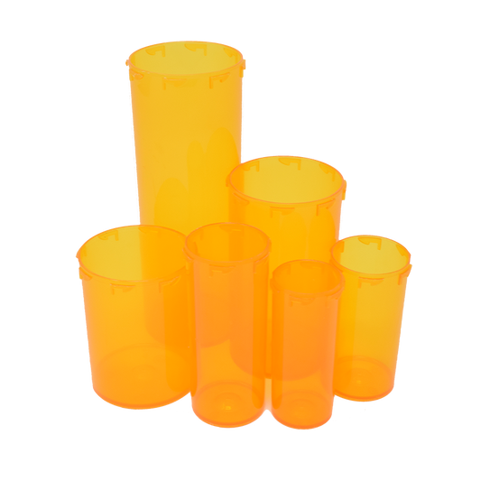 Precise Pak Screw-Loc Amber Plastic Vial 13 Dram 300 C Laboratory Supplies Pasteur Pharmacy
