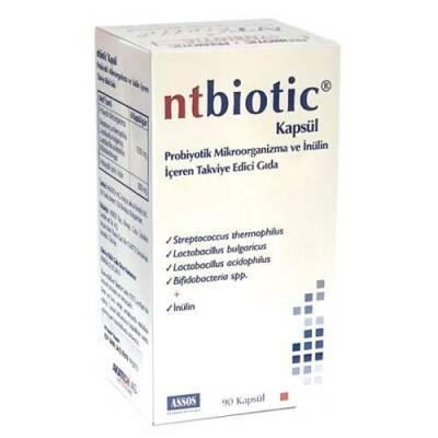 Assos Ntbiotic: Suplemento probiótico para mejorar la salud intestinal y digestiva - Lactobacillus, Bifidobacterias e Inulina - 90 cápsulas