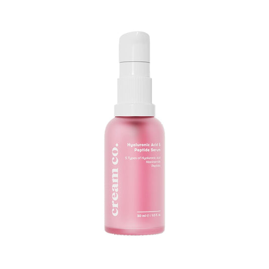 Sérum à l'acide hyaluronique et aux peptides Cream Co. – Soin anti-âge hydratant et repulpant 30 ml