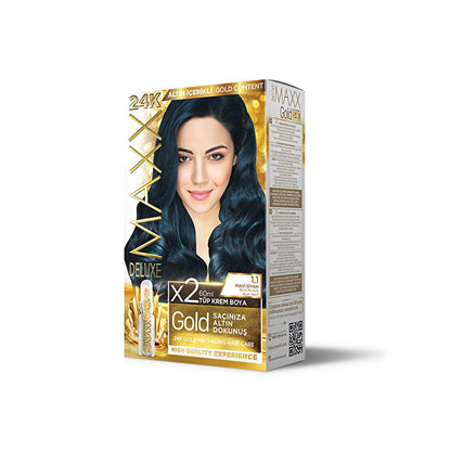 Coloration capillaire Maxx Deluxe Golden Beauty 24K – Couleur éclatante et nourrissante à l'huile d'avocat et particules d'or