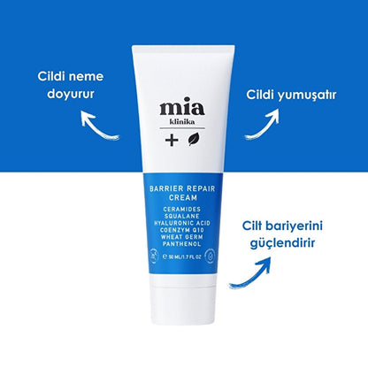 Crème visage nourrissante et revitalisante Mia Klinika : apaise les rougeurs, renforce la barrière cutanée, hydratation intense - Soin pour peaux sensibles