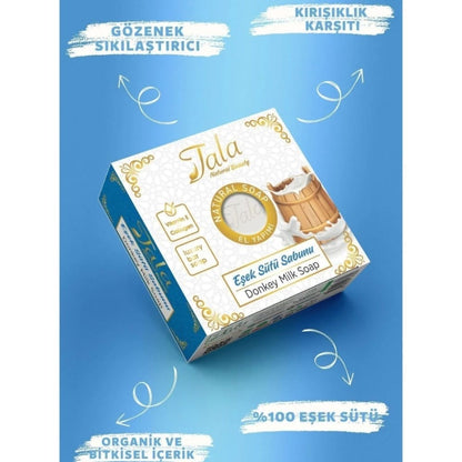 Savon au lait d'ânesse Tala, nettoyant lissant naturel pour la peau, 150 g