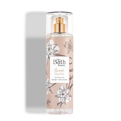 Brume corporelle Sweet Vanilla The Bath Factory, senteur Warm Warmth, 200 ml