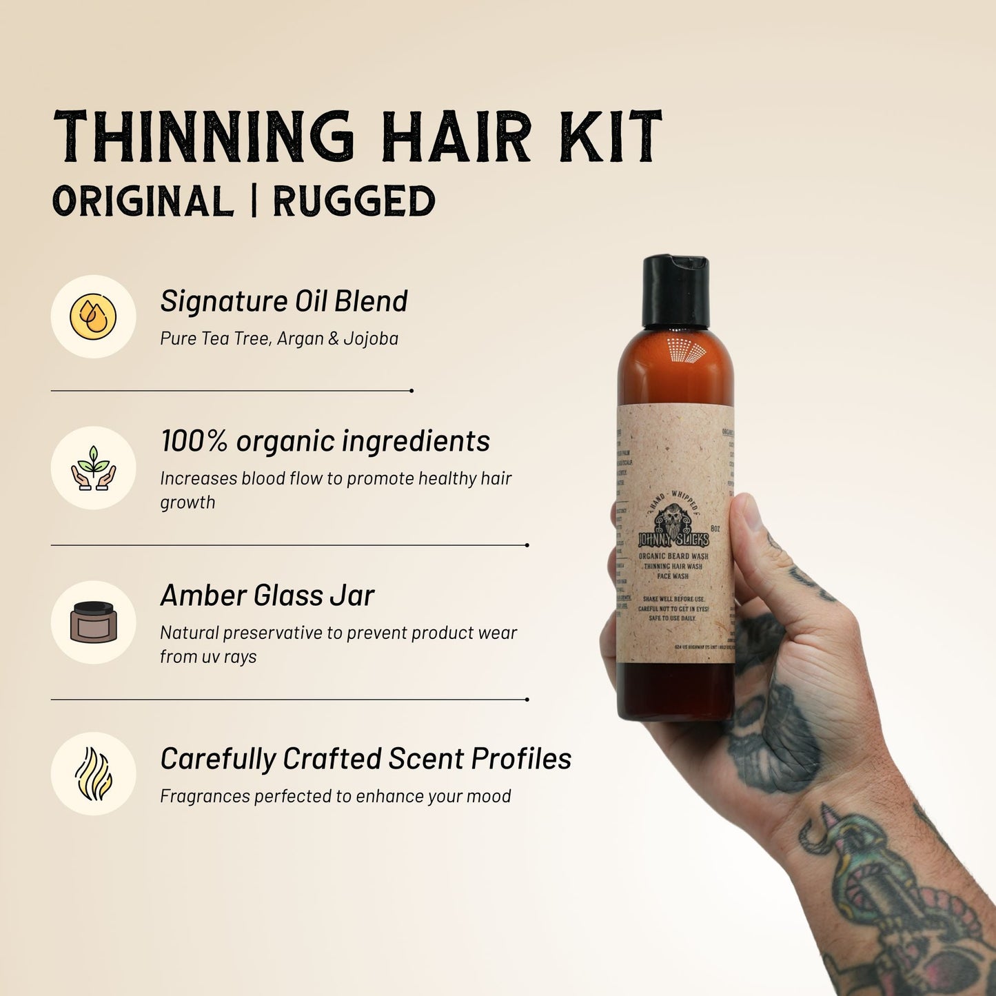 Johnny Slicks Thinning Hair Kit Gift Set Johnny Slicks