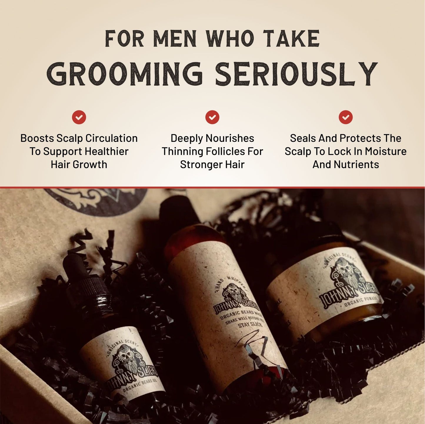 Johnny Slicks Thinning Hair Kit Gift Set Johnny Slicks
