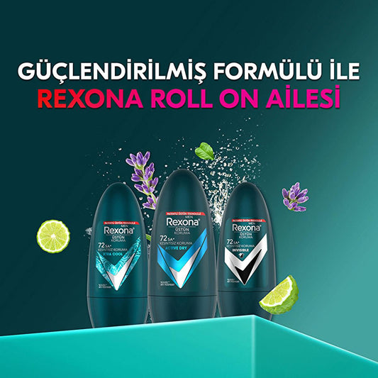 Déodorant bille Rexona Men Protection 72H - Anti-transpirant longue durée pour hommes actifs