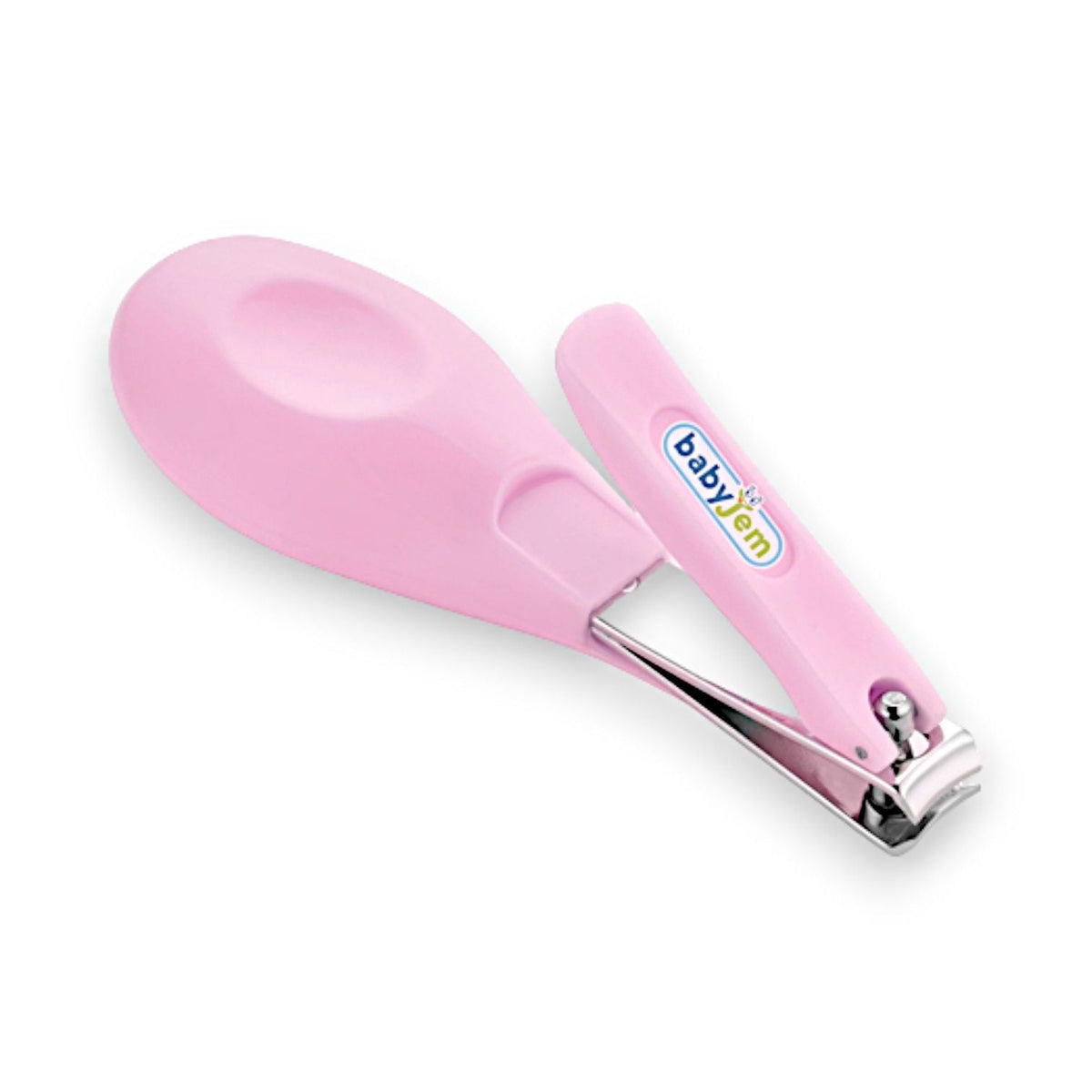 Coupe-ongles pour bébé Babyjem avec lames incurvées, rose, 1 pièce