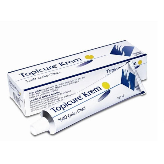 Mega Farma Topicure 40% Zinc Oxide Soothing Cream 100 ml
