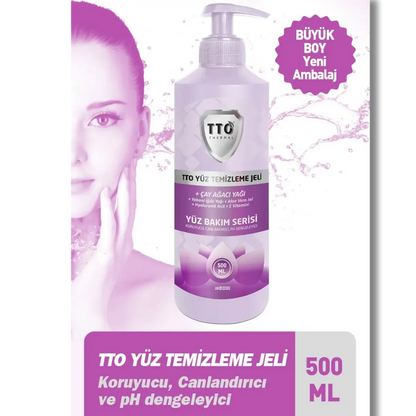 Gel de limpieza facial TTO, lavado diario refrescante 500 ml
