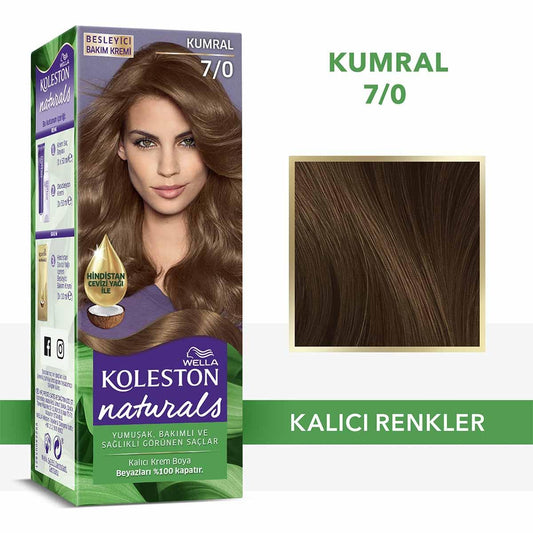 Coloration capillaire Wella Koleston Naturals 7/0 - Couleur riche et formule nourrissante pour femmes et adolescentes | 50 ml
