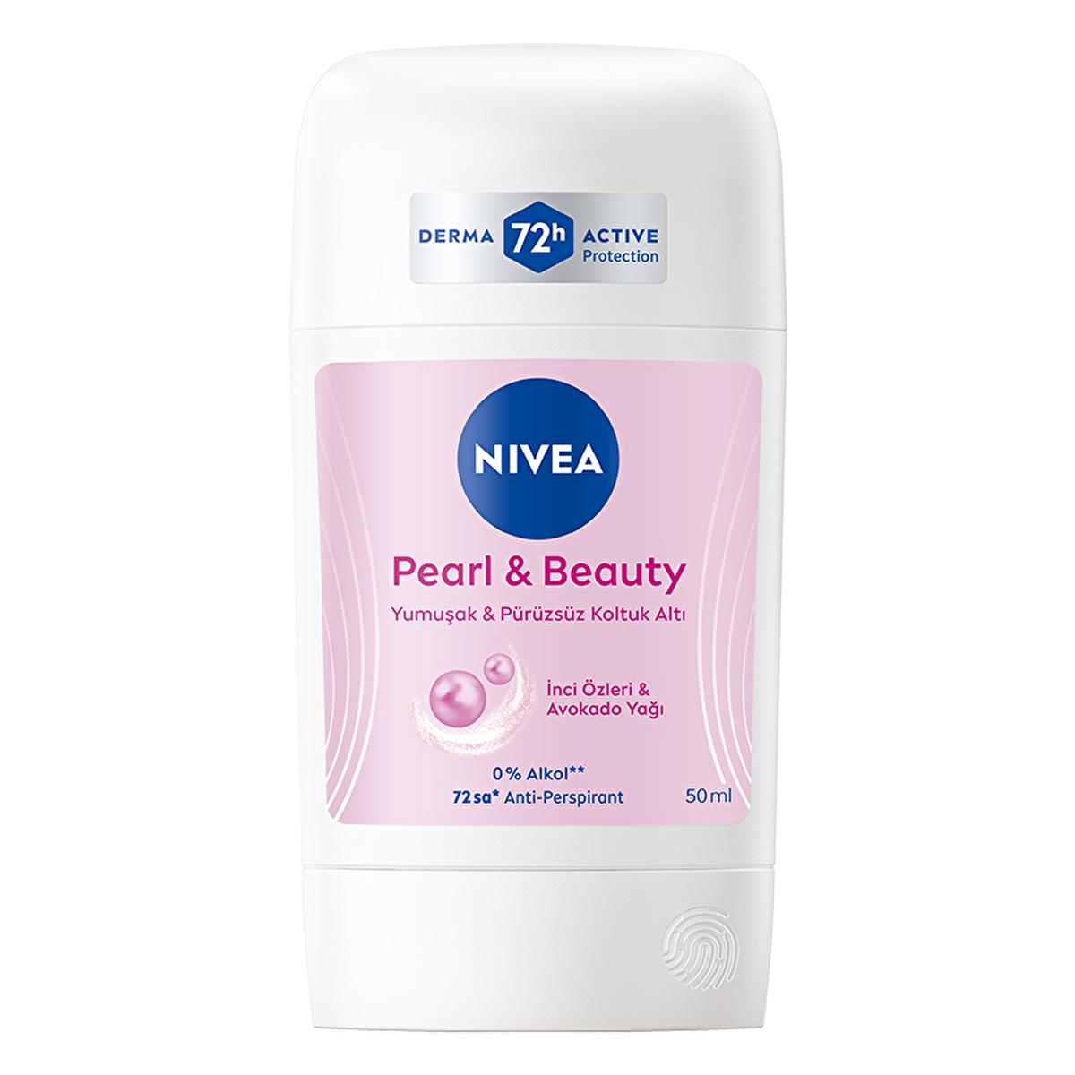 Nivea Women's Deodorant Stick Pearl & Beauty - Long Lasting Anti-Perspirant Protection for Sensitive Skin