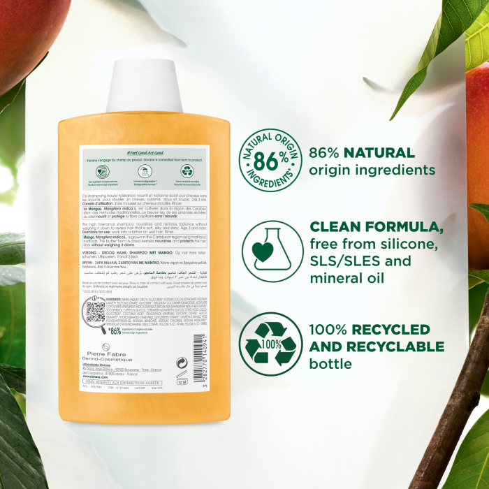 Klorane Nourishing Treatment Shampoo With Mango Butter 6.7 oz Shampoo Pasteur Pharmacy