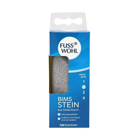Piedra pómez Fusswohl: eliminador de callos eficaz para pies y manos, sin microplásticos, sin olor - Esenciales para el cuidado de los pies