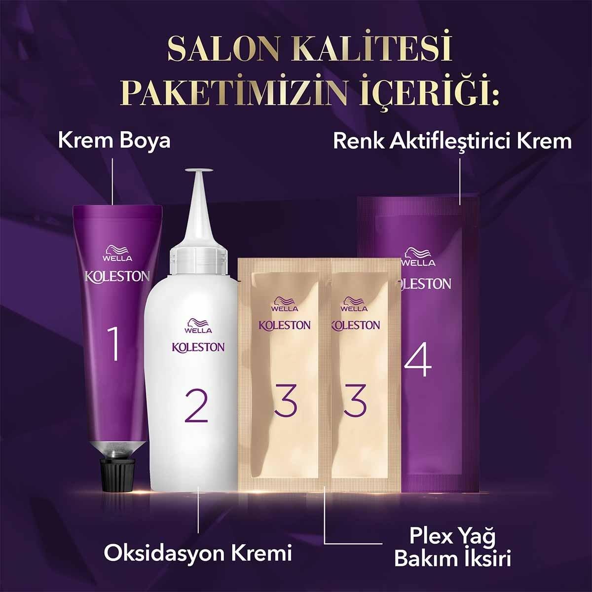 Wella Koleston Supreme 5/0 Light Brown Hair Dye Kit: Gray Coverage, Intense Color & Conditioning, Permanent At-Home Hair Color