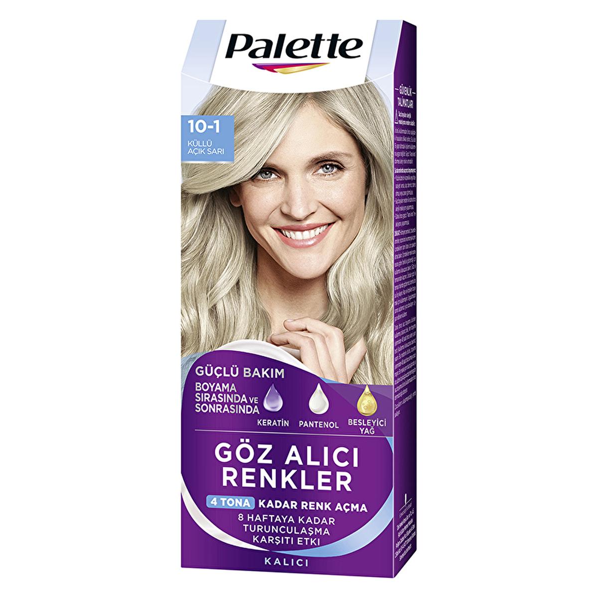 Tinte para el cabello Palette 10-1 - Rubio cenizo claro con fórmula de triple cuidado para entusiastas de la belleza | 4.2 fl. oz.