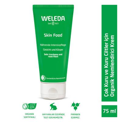 Weleda Skin Food : Hydratation et nutrition intenses pour peaux sèches et abîmées | Crème hydratante naturelle pour le visage, les mains, les coudes et les talons fendillés (75 ml)