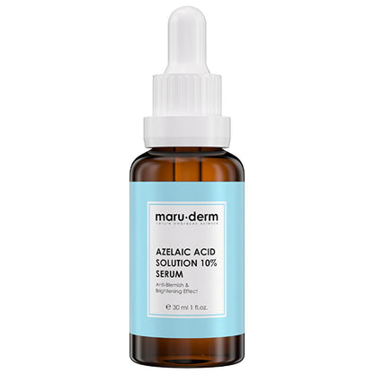 Sérum iluminador con ácido azelaico al 10% de Maruderm: reduce imperfecciones, manchas oscuras y unifica el tono de la piel con ácido hialurónico - 30 ml (1.01 fl oz)