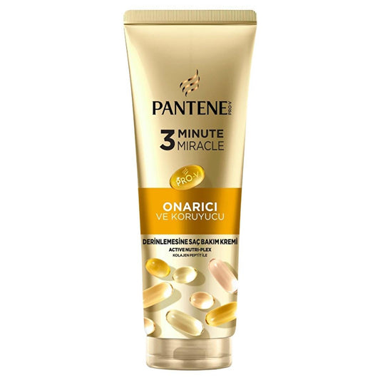 Crema reparadora capilar Pantene Miracle Serum - Tratamiento de acondicionamiento profundo nutritivo para cabello dañado, 7.44 fl oz