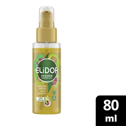 Sérum capilar de aceite de aguacate y semilla de uva Elidor: brillo y fuerza - Aceite capilar natural ligero, sin parabenos